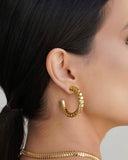 Brinco Argola Mola Lisa 4.0 cm Banhado a Ouro 18K