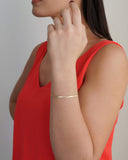 Pulseira Malha Fita 3 mm Banhado a Ouro 18K