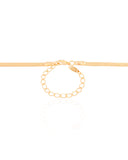 Gargantilha Malha Fita 3 mm Banhado a Ouro 18K - 40 cm