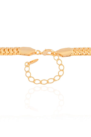 Gargantilha Malha Cobra 6 mm Banhado a Ouro 18K - 40 cm