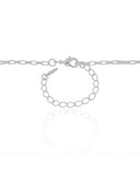 Gargantilha Elos Retos 2 mm Ródio Branco - 45 cm