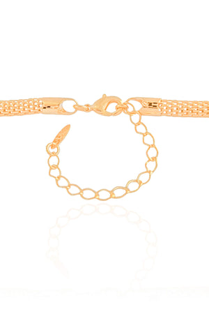 Gargantilha Malha Italiana 4 mm Banhado a Ouro 18K - 45 cm