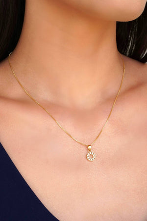 Gargantilha Veneziana Redondo Cravejado Cristal Banhado a Ouro 18K - 45 cm