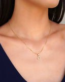 Gargantilha Veneziana Redondo Cravejado Cristal Banhado a Ouro 18K - 45 cm