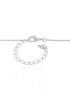 Gargantilha Veneziana Redondo Cravejado Cristal Ródio Branco - 45 cm