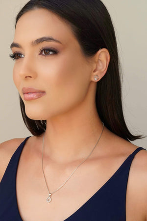 Brinco Fio Ponto de Luz Cristal 1.0 cm Ródio Branco