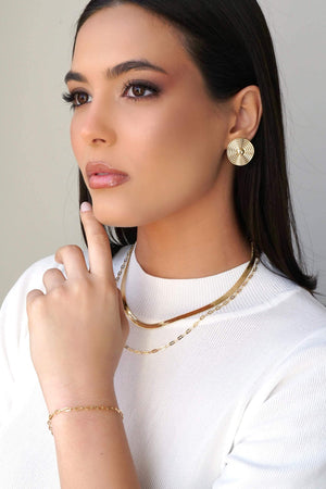 Pulseira Elos Ovais 3 mm Banhado a Ouro 18K