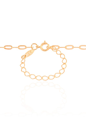 Gargantilha Elos Ovais 3 mm Banhado a Ouro 18K - 45 cm