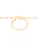 Gargantilha Elos Ovais 3 mm Banhado a Ouro 18K - 45 cm