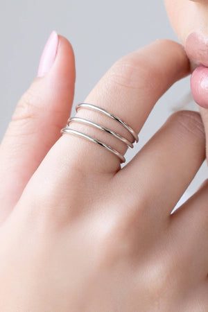 Anel Mola Tamanho 18 Ródio Branco