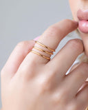 Anel Mola Tamanho 21 Banhado a Ouro 18K