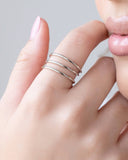 Anel Mola Tamanho 21 Ródio Branco