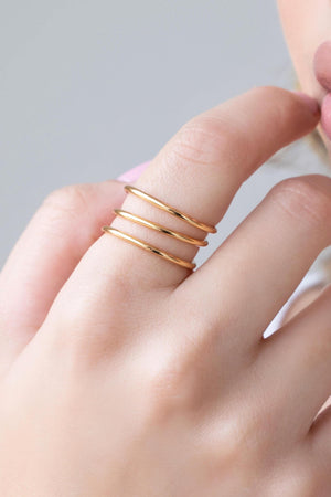 Anel Mola Tamanho 25 Banhado a Ouro 18K