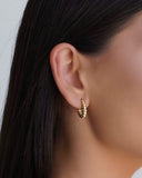 Brinco Argola Click Bolas Lisas 1.8 cm Banhado a Ouro 18K