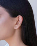 Piercing Filetes Liso e Torcido Banhado a Ouro 18K