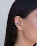 Piercing Filetes Lisos e Torcido Ródio Branco