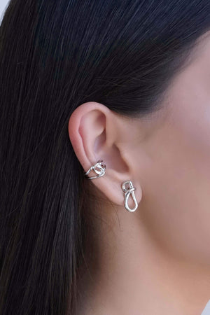 Piercing Filetes Entrelaçados Ródio Branco