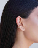 Piercing em X Detalhado Banhado a Ouro 18K