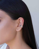 Piercing em X Detalhado Ródio Branco