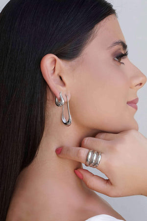 Anel Filetes Lisos Tamanho 16 Ródio Branco