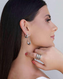 Anel Filetes Lisos Tamanho 23 Ródio Branco