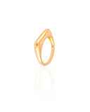 Anel Reto Liso Tamanho 15 Banhado a Ouro 18K
