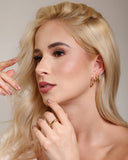Anel Reto Liso Tamanho 18 Banhado a Ouro 18K
