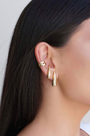 Piercing Duplo Gotas Banhado a Ouro 18K