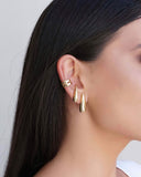 Piercing Duplo Gotas Banhado a Ouro 18K