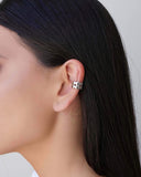 Piercing Duplo Gotas Ródio Branco