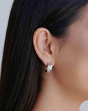 Brinco Argola Martelada 1.6 cm Ródio Branco