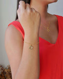 Pulseira Elos Portugueses Livrai-nos do Mal Banhado a Ouro 18K
