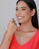 Pulseira Elos Portugueses Livrai-nos do Mal Banhado a Ouro 18K