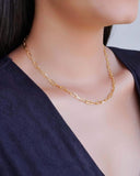 Gargantilha Elos Ovais 4 mm Banhado a Ouro 18K - 40 cm