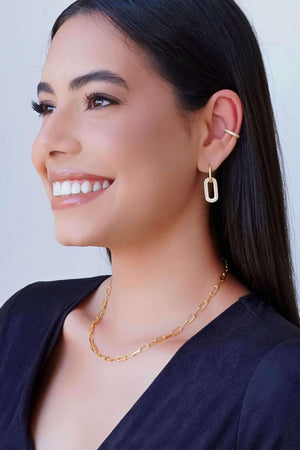 Gargantilha Elos Ovais 4 mm Banhado a Ouro 18K - 40 cm