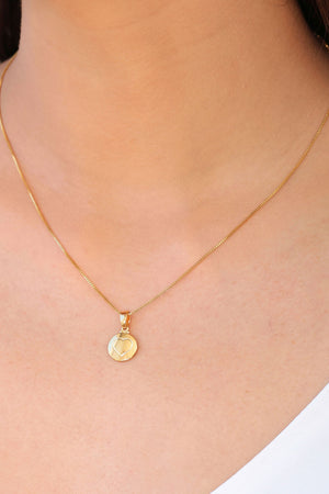 Gargantilha Veneziana Coração Liso Banhado a Ouro 18K - 45 cm