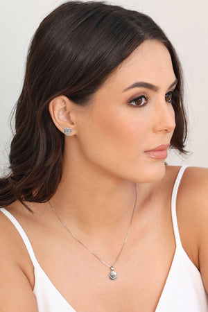 Gargantilha Veneziana Coração Liso Ródio Branco - 45 cm