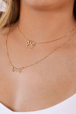 Gargantilha Veneziana Dupla Pet Banhado a Ouro 18K