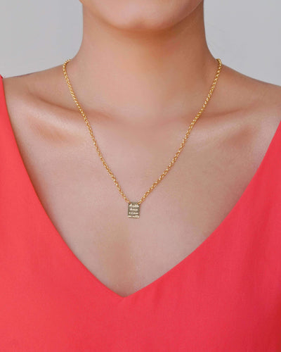 Escapulário A Medida do Amor e o Amor Sem Medidas Banhado a Ouro 18K - 60 cm