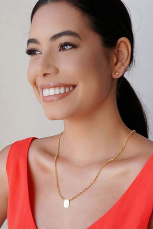 Escapulário A Medida do Amor e o Amor Sem Medidas Banhado a Ouro 18K