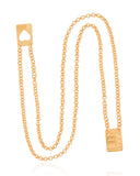 Escapulário A Medida do Amor e o Amor Sem Medidas Banhado a Ouro 18K