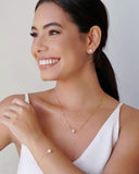 Gargantilha Veneziana Pérola 8 mm Banhado a Ouro 18K - 45 cm