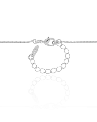 Colar Veneziana Pérola 8 mm Ródio Branco - 45 cm