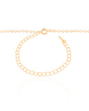 Gargantilha Elos Batimentos FIlho Menina Banhado a Ouro 18K - 40 cm