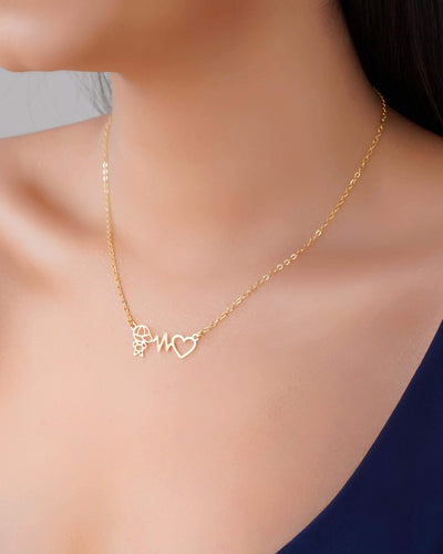 Colar Elos Batimentos Filho Banhado a Ouro 18K - 40 cm