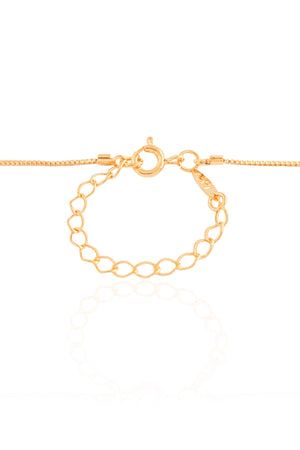 Gargantilha Corações Filho Menin Menina Cristal Banhado a Ouro 18K - 45 cm