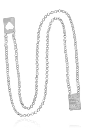 Escapulário A Medida do Amor e o Amor Sem Medidas Ródio Branco