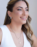 Brinco Argola Click Abaulada Lisa 1.5 cm Ródio Branco