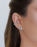 Brinco Gota Lisa 6 mm Ródio Branco