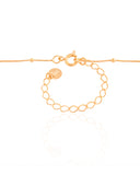 Gargantilha Veneziana Bolinhas Cruz Cravejada Cristal Banhado a Ouro 18K - 45 cm